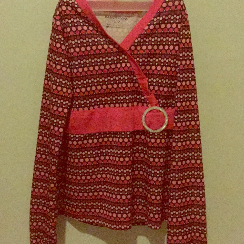 Polka dot long sleeve shirt
